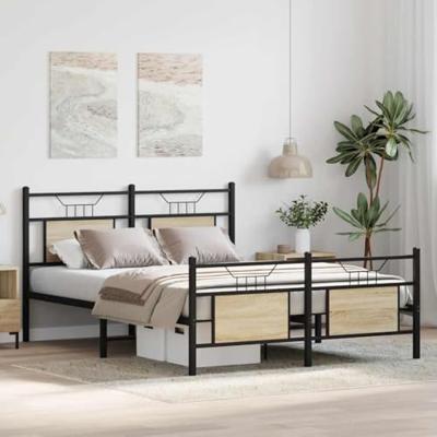 Bedframe zonder matras hout sonoma eikenkleurig 150x200 cm Bedframe zonder matras hout sonoma eikenkleurig 150x200 cm