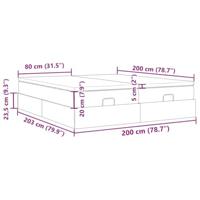 Ottoman bed met matrassen 200x200cm stof lichtgrijs - thumbnail