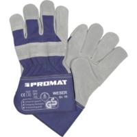 Promat/Tecwerk Handschoen | Weser | maat 10 blauw | Rundsplitleer | EN 388 PBM-categorie II - 4000371105 - thumbnail
