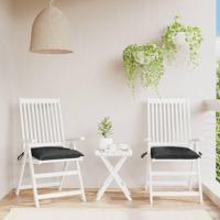 VidaXL Stoelkussens 2 st 40x40x7 cm oxford stof zwart - thumbnail