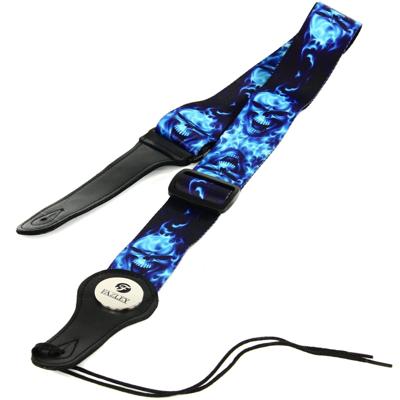 Fazley POLY GR-04 gitaarband Blue Flame Skulls graphic