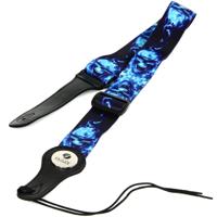 Fazley POLY GR-04 gitaarband Blue Flame Skulls graphic - thumbnail