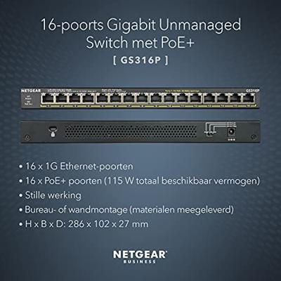 Netgear GS316P switch