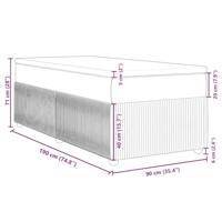 Boxspring met matras fluweel donkergroen 90x190 cm - thumbnail