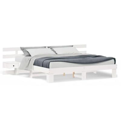 Bedframe met lade Wit Hout