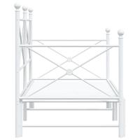 Slaapbank met onderschuifbed zonder matras 90x190 cm staal wit - thumbnail