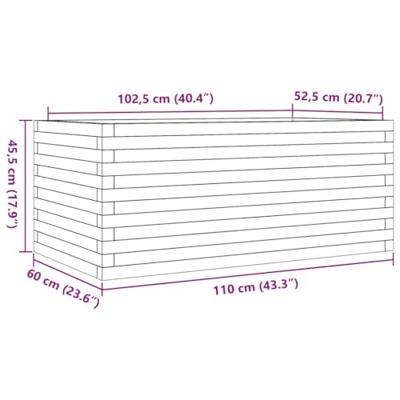 Plantenbak 110x60x45,5 cm massief grenenhout Plantenbak 110x60x45,5 cm massief grenenhout