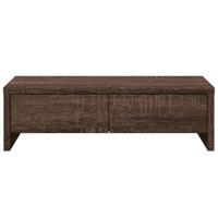 Monitorstandaard met lades 50x27x15 cm hout bruin eikenkleurig - thumbnail