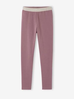 Meisjes legging met iriserende riem mauve