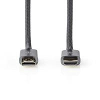 Nedis High Speed ??HDMI-Kabel met Ethernet | ARC | 1 m | Katoen | 1 stuks - CVTB34000GY10 CVTB34000GY10 - thumbnail