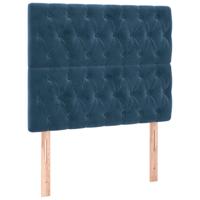 Hoofdborden 2 st 100x7x78/88 cm fluweel donkerblauw - thumbnail