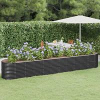 Plantenbak 440x80x68 cm gegalvaniseerd staal antracietkleurig - thumbnail