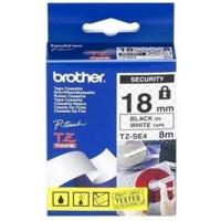 Brother TZe-SE4 Labeltape beveiliging Tapekleur: Wit Tekstkleur: Zwart 18 mm 8 m - thumbnail