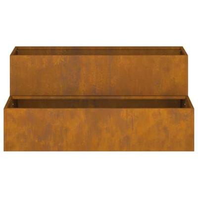 VidaXL Tuin bloempot roestig 100 x 60 x 45 cm cortenstaal VidaXL Tuin bloempot roestig 100 x 60 x 45 cm cortenstaal