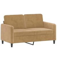 Tweezitsbank 120 cm fluweel bruin - thumbnail