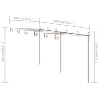 Tuinpergola 6x3x2,5 m ijzer antiekbruin - thumbnail
