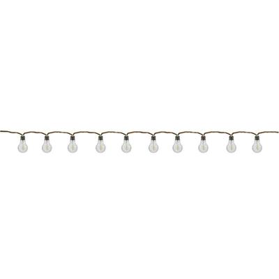 Buitenlichtslinger - LUMISKY - FANTASY CORD - 7,70 m - 10 transparante gloeilampen - warm witte LED