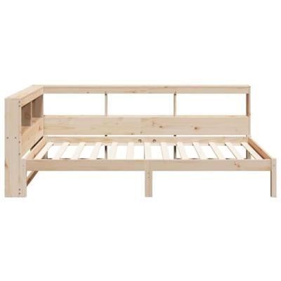 Bed met boekenkast zonder matras massief grenenhout 90x200 cm - thumbnail