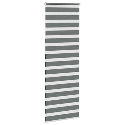 VidaXL Zebra rolgordijn 80x230 cm stofbreedte 75,9 cm donkergrijs VidaXL Zebra rolgordijn 80x230 cm stofbreedte 75,9 cm donkergrijs