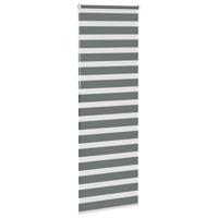 VidaXL Zebra rolgordijn 80x230 cm stofbreedte 75,9 cm donkergrijs - thumbnail