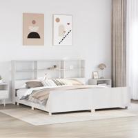 Bedframe zonder matras massief grenenhout wit 180x200 cm - thumbnail