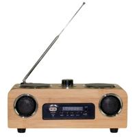 United Entertainment draagbare speaker oneConcept 20 cm bamboe - thumbnail