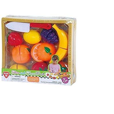 Playgo gesneden speelfruit in kratje - 11dlg.