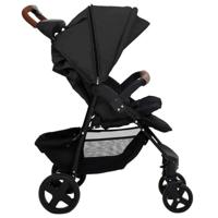 VidaXL Kinderwagen 2-in-1 staal antracietkleurig - thumbnail