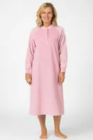 Lunatex badstof dames nachthemd - Classic Winter - Warme nachthemd - L - Roze - L - thumbnail