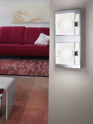 Eglo Moderne plafondlampVicaro 2-lichts chroom - 93312