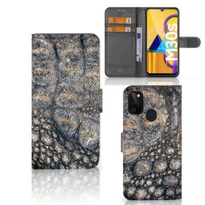 Samsung Galaxy M21 | M30s | Telefoonhoesje | Met pasjeshouder | Krokodillenprint