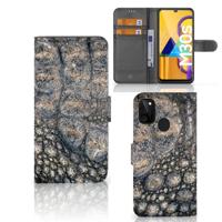 Samsung Galaxy M21 | M30s | Telefoonhoesje | Met pasjeshouder | Krokodillenprint - thumbnail