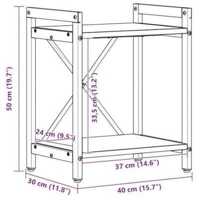 Boekenkast artisanaal eikenkleurig 40 x 30 x 48.5 cm