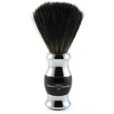 Edwin Jagger Shaving Brushes Synthetic Black & Chrome Plated Ref.21SB366CR 1Stuks