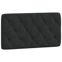 Hoofdbordkussen 100 cm fluweel zwart - thumbnail