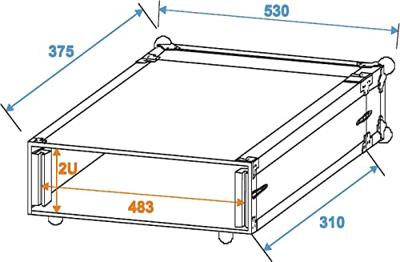 Roadinger Flightcase System Microfoon flightcase (l x b x h) 510 x 535 x 140 mm - thumbnail