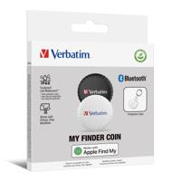 Verbatim My Finder Coin 2-Pack Bluetooth tracker Apple AirTag Zwart, Wit - thumbnail