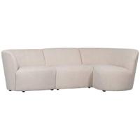 WOOOD 3-zits Loungebank 'Coco' Rechts, Bouclé, kleur Crème - thumbnail