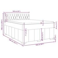 Boxspring met matras stof zwart 160x200 cm - thumbnail