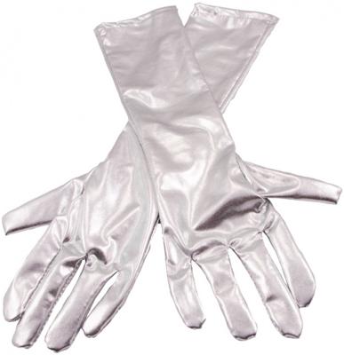 Handschoenen metallic zilver