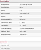 Schabus GX-D1 Kooldioxidemelder Met interne sensor werkt op het lichtnet Detectie van Binnenlucht - thumbnail