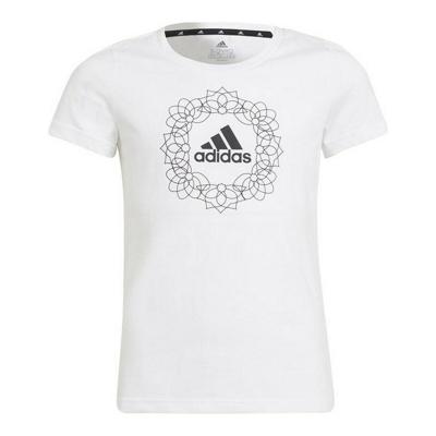 T-Shirt met Korte Mouwen voor kinderen Adidas Graphic Wit - Maat: 14-15 jaar