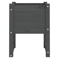 Plantenbak 40x40x52,5 cm massief grenenhout grijs - thumbnail