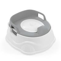 Dolu 3-in-1 educatief plaspotje met toiletverkleiner wit/grijs - thumbnail