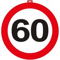 60 Jaar Verkeersbord Deurbord - 47cm - thumbnail