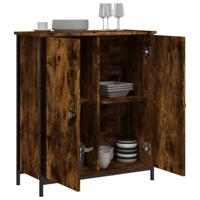 Dressoir 70x30x80 cm bewerkt hout gerookt eikenkleurig - thumbnail