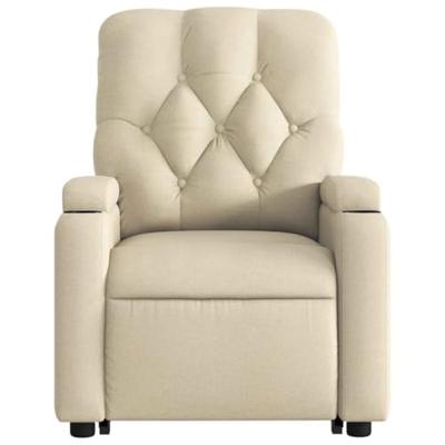 Sta-op-stoel verstelbaar stof crèmekleurig