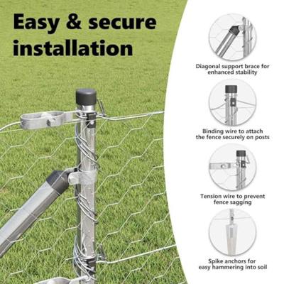 VidaXL Afrasteringspaal zilver 25 x 0,6 m (50 mm gaas) staal