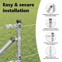 VidaXL Afrasteringspaal zilver 25 x 0,6 m (50 mm gaas) staal - thumbnail