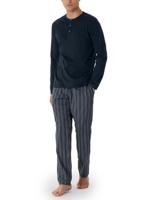 Schiesser Schiesser Pyjama Long nightblue 180274 56/XXL - thumbnail